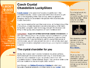 Visitez le site the Lucky Glass Czech crystal chandeliers partant de la version en langue anglaise