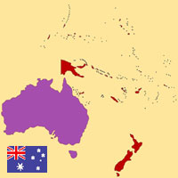 Guide pour la globalisation - Carte pour la localisation du Pays - Australie