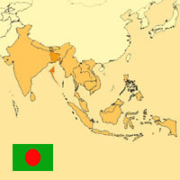 Guide pour la globalisation - Carte pour la localisation du Pays - Bangladesh