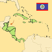 Guide pour la globalisation - Carte pour la localisation du Pays - Belize