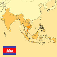 Guide pour la globalisation - Carte pour la localisation du Pays - Cambodge