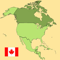 Guide pour la globalisation - Carte pour la localisation du Pays - Canada