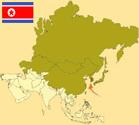Guide pour la globalisation - Carte pour la localisation du Pays - Core du Nord