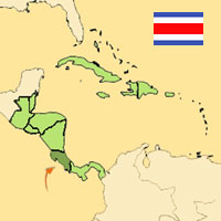 Guide pour la globalisation - Carte pour la localisation du Pays - Costa Rica