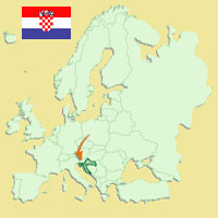 Guide pour la globalisation - Carte pour la localisation du Pays - Croatie
