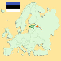 Guide pour la globalisation - Carte pour la localisation du Pays - Estonie