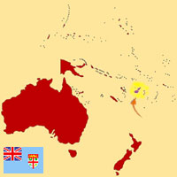 Guide pour la globalisation - Carte pour la localisation du Pays - Fidji