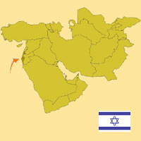Guide pour la globalisation - Carte pour la localisation du Pays - Israel
