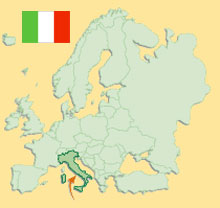 Guide pour la globalisation - Carte pour la localisation du Pays - Italie