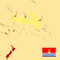 Guide pour la globalisation - Carte pour la localisation du Pays - Kiribati