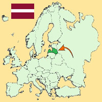 Guide pour la globalisation - Carte pour la localisation du Pays - Lettonie