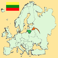 Guide pour la globalisation - Carte pour la localisation du Pays - Lituanie