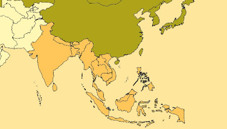 Carte de l'Asie du Sud-Est