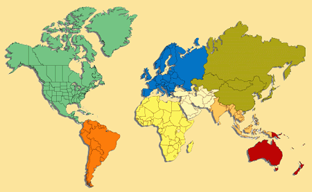 Carte générale des aires continentales