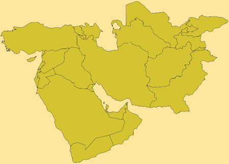 Carte du Moyen Orient