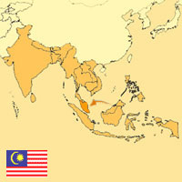 Guide pour la globalisation - Carte pour la localisation du Pays - Malaysie