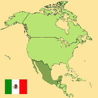 Guide pour la globalisation - Carte pour la localisation du Pays - Mexique
