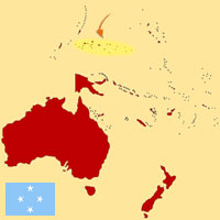Guide pour la globalisation - Carte pour la localisation du Pays - Micronesie