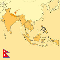Guide pour la globalisation - Carte pour la localisation du Pays - Nepal
