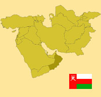 Guide pour la globalisation - Carte pour la localisation du Pays - Oman