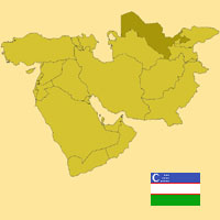 Guide pour la globalisation - Carte pour la localisation du Pays - Ouzbekistan