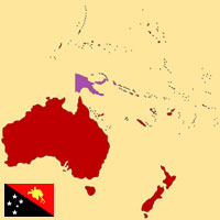 Guide pour la globalisation - Carte pour la localisation du Pays - Papouasie-Nuovelle Guine