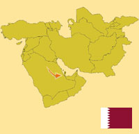 Guide pour la globalisation - Carte pour la localisation du Pays - Qatar