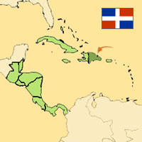 Guide pour la globalisation - Carte pour la localisation du Pays - Rpublique Dominicaine