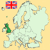 Guide pour la globalisation - Carte pour la localisation du Pays - Grande Bretagne
