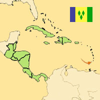 Guide pour la globalisation - Carte pour la localisation du Pays - St.Vincent les Grenadines