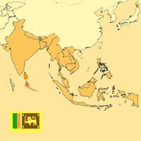 Guide pour la globalisation - Carte pour la localisation du Pays - Sri Lanka