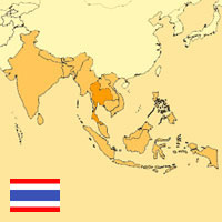 Guide pour la globalisation - Carte pour la localisation du Pays - Thailande