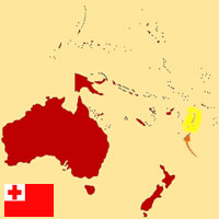 Guide pour la globalisation - Carte pour la localisation du Pays - Tonga