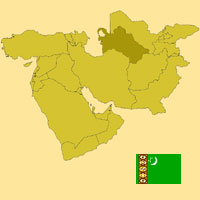 Guide pour la globalisation - Carte pour la localisation du Pays - Turkmenistan