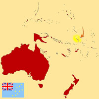Guide pour la globalisation - Carte pour la localisation du Pays - Tuvalu