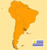 Guide pour la globalisation - Carte pour la localisation du Pays - Uruguay