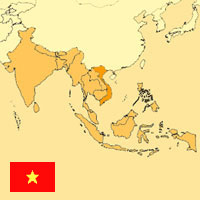 Guide pour la globalisation - Carte pour la localisation du Pays - Vietnam
